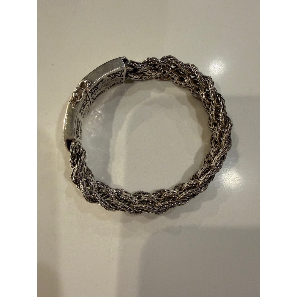 Keith Jack Silver and 10k Gold Norse Forge Dragon Weave Bracelet - Picture 6 of 10